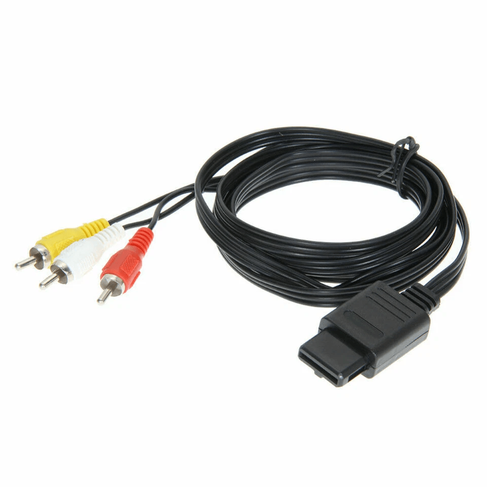 N64 SNES GameCube 6FT RCA AV TV Audio Video Stereo Cable Cord For Nintendo 64 Console Replacement 3