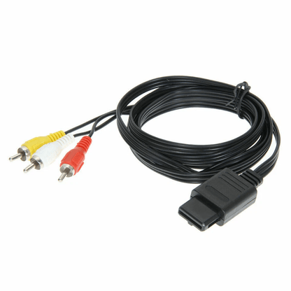 N64 SNES GameCube 6FT RCA AV TV Audio Video Stereo Cable Cord For Nintendo 64 Console Replacement 3