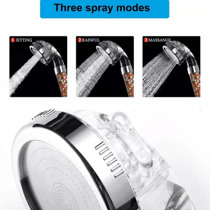 High Pressure Handheld Shower Head 3 Spray Settings 5