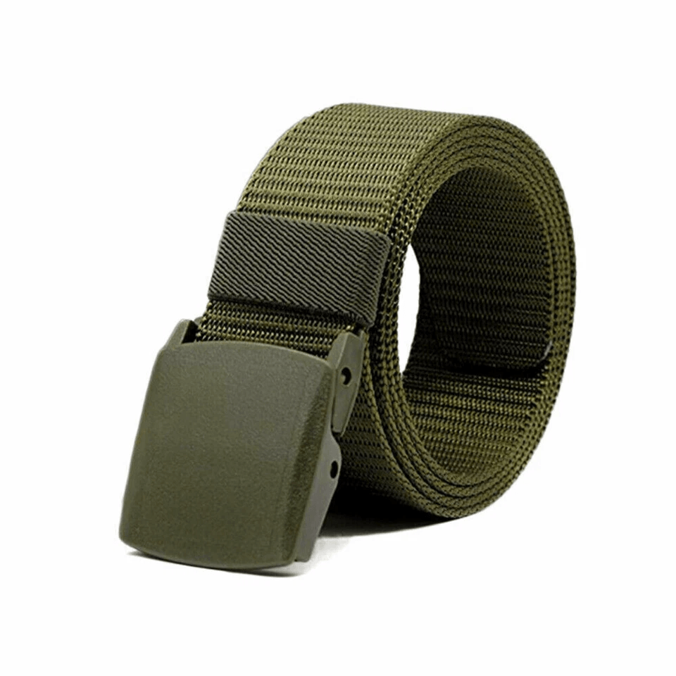 Men Plastic Cam Buckle Canvas Tactical Waistband HeavyDuty Military Webbing Belt For Police Work Hu 7