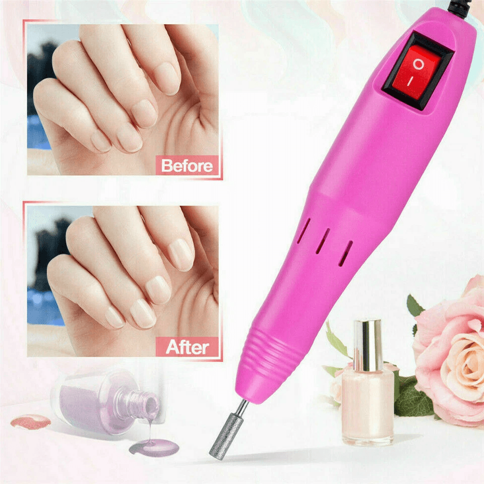 Electric Nail File Drill Manicure Machine Kit For Acrylic Gel Pedicure Tools 2