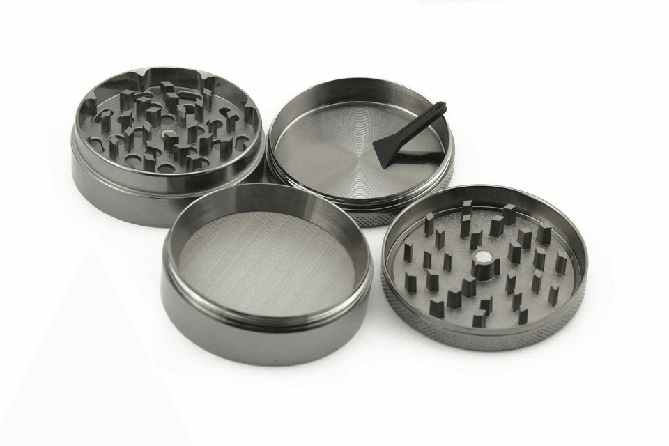 New 4 Piece Herbal Alloy Metal Grinder  Chromium Crusher Tobacco Herb Spice Grinder For Smoking  Ki 3