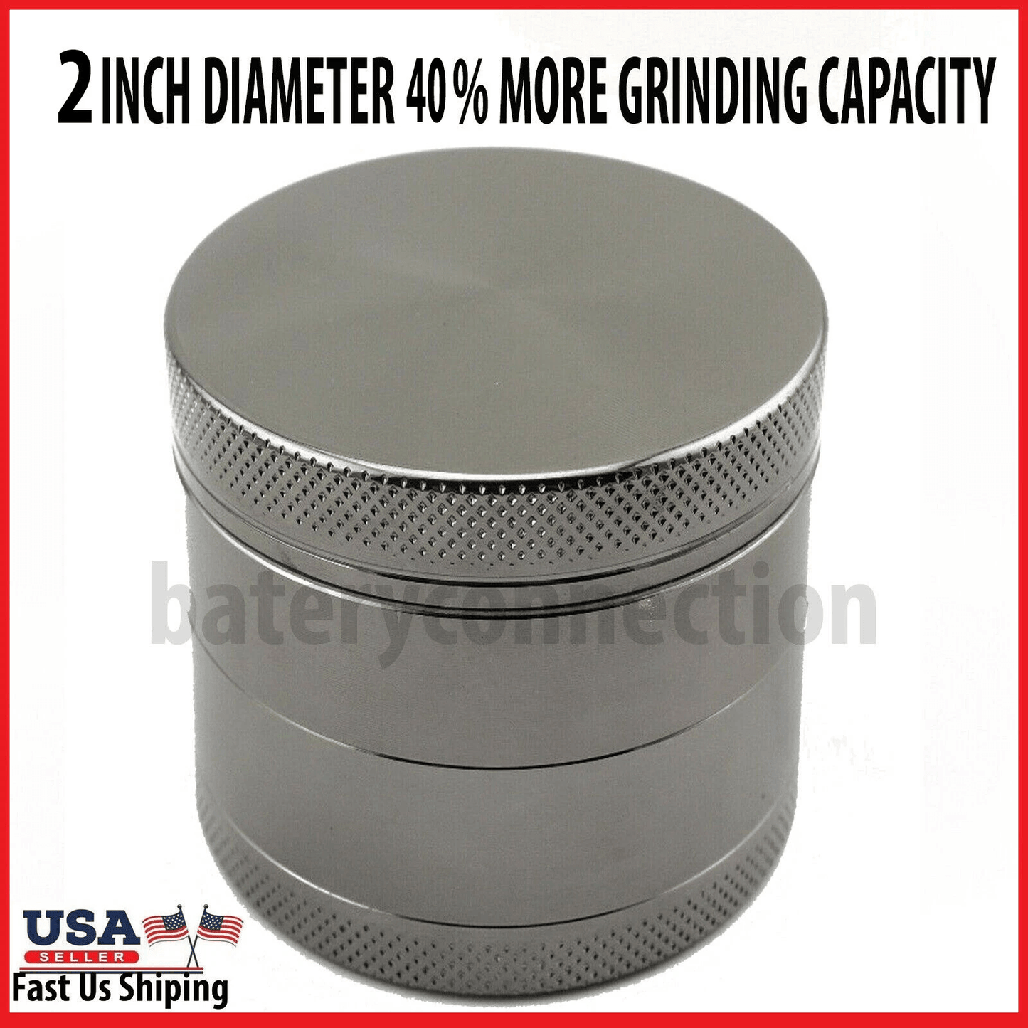 New 4 Piece Herbal Alloy Metal Grinder | Chromium Crusher Tobacco Herb Spice Grinder for Smoking & Kitchen Use