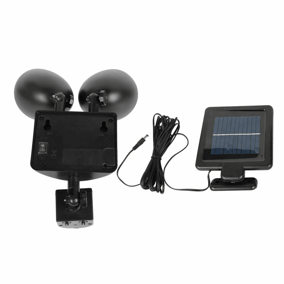 LED Dual Security Detector Solar Spot Light Motion Sensor Outdoor Floodlight With Adjustable Heads  3