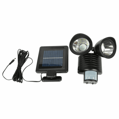 LED Dual Security Detector Solar Spot Light Motion Sensor Outdoor Floodlight With Adjustable Heads  4