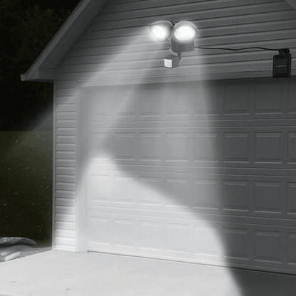 LED Dual Security Detector Solar Spot Light Motion Sensor Outdoor Floodlight With Adjustable Heads  1