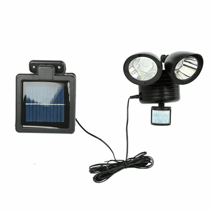 LED Dual Security Detector Solar Spot Light Motion Sensor Outdoor Floodlight With Adjustable Heads  2