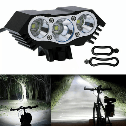 Powerful LED Bicycle Headlight, USB Rechargeable Bike Lamp for Night Riding