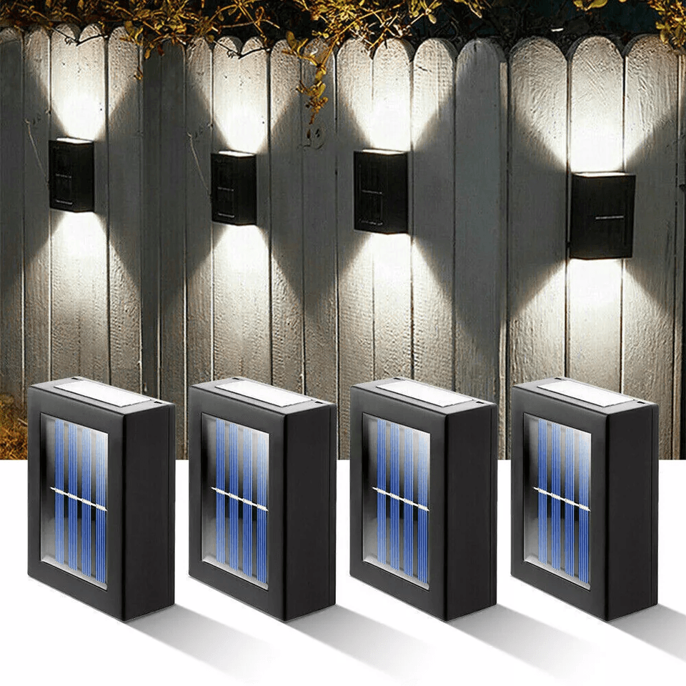 Solar 2LED Deck Light Outdoor Waterproof Fence Step Lamp For Garden Patio Stairs Pathway Yard Porch 1