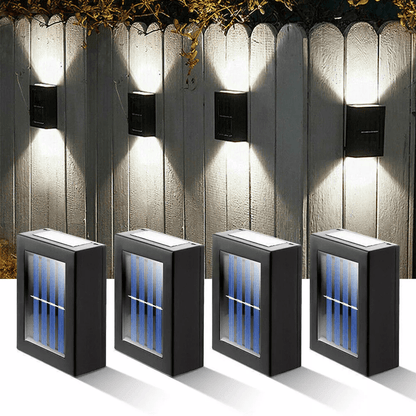 Solar 2LED Deck Light Outdoor Waterproof Fence Step Lamp For Garden Patio Stairs Pathway Yard Porch 1