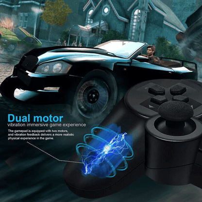 2x Black Wireless Bluetooth Game Controller Pads For Sony PlayStation 3 Compatible With 6Axis Motio 1