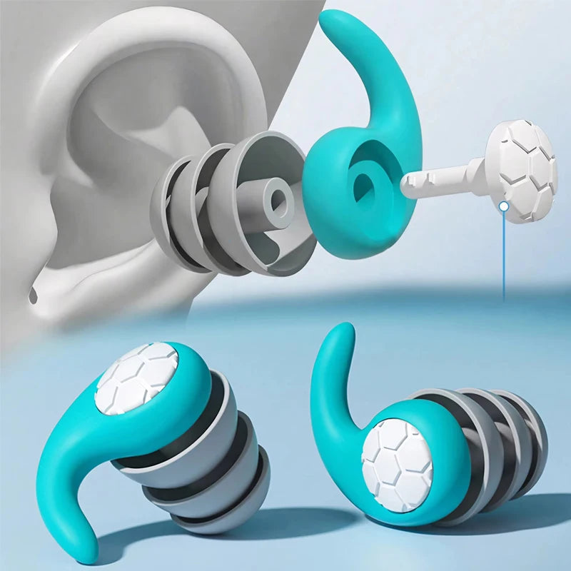 Soft Silicone Earplugs for Sleeping & Swimming Noise Canceling, Waterproof & Comfortable Fit
