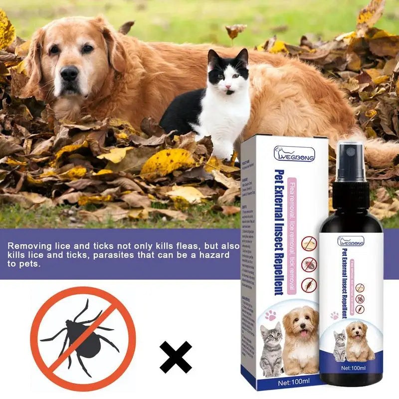 Pet Tick Spray For Dogs  Cats Natural Flea  Lice Repellent Safe Insecticide For Home Use 1