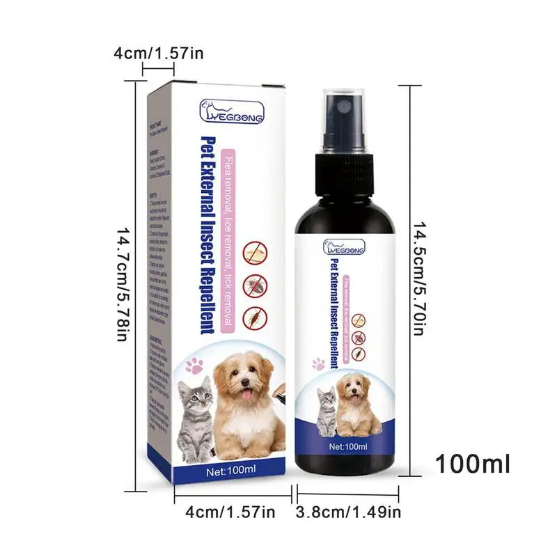 Pet Tick Spray For Dogs  Cats Natural Flea  Lice Repellent Safe Insecticide For Home Use 5