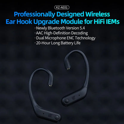 Bluetooth 54 Ear Hook Cable Wireless Adapter With Charging Case For PR1 PRODQ6ZVXEDX PRO C PIN Conn 3