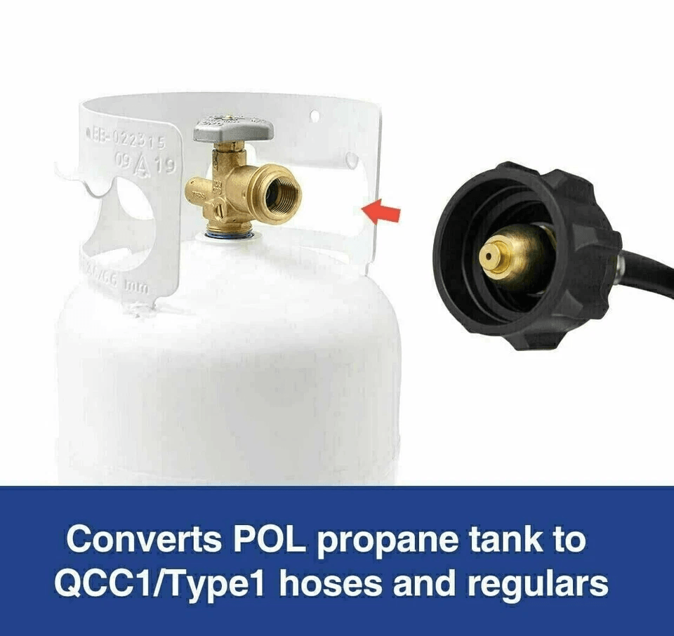 LP Tank Adapter Hose 1lb To 20lb Converter For QCC1Type1 Gas Grill 4