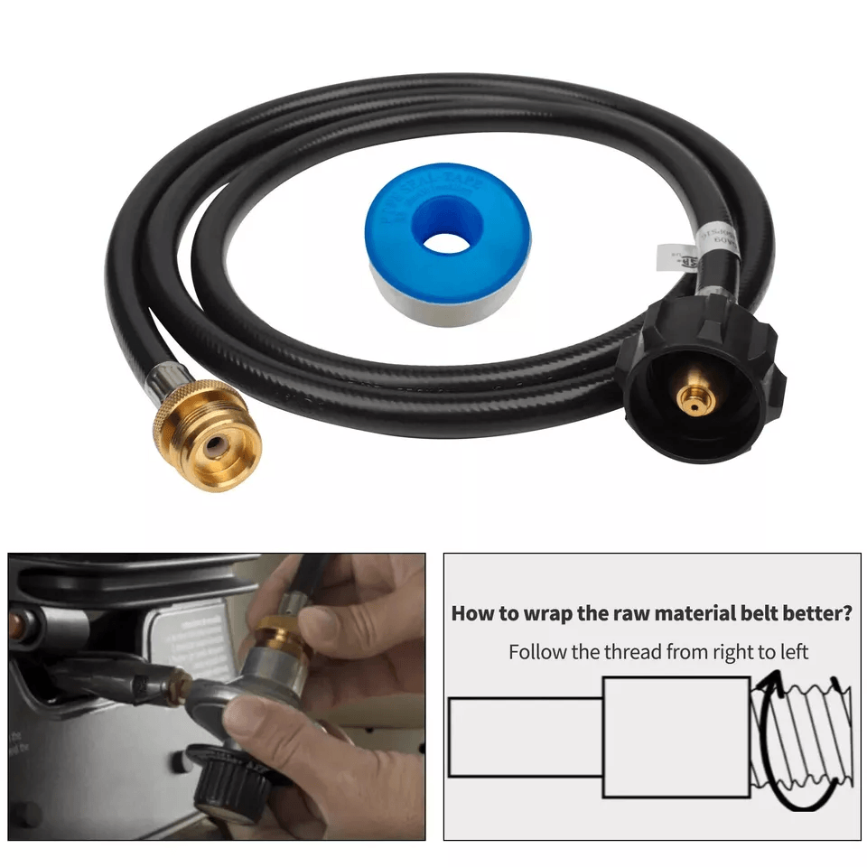 LP Tank Adapter Hose 1lb To 20lb Converter For QCC1Type1 Gas Grill 1