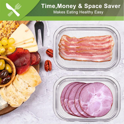 Leakproof Meat Containers for Fridge – Transparent Frozen Food Storage Box with Lid