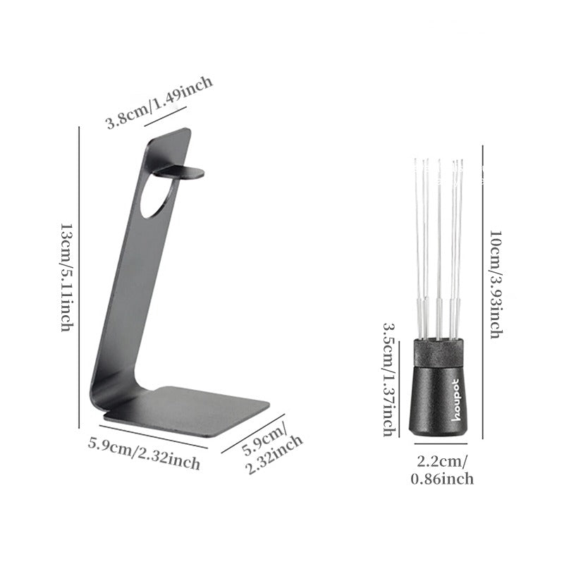 Barista Coffee Stirring Tool 8Needle Magnetic Espresso Stirrer with Stand for Professional Coffee
