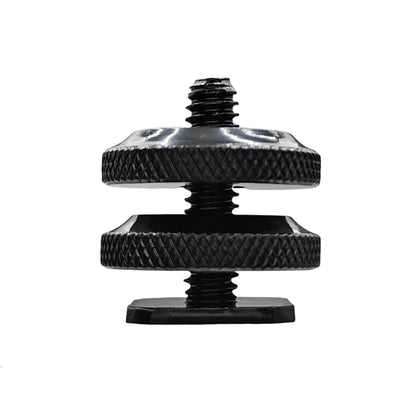 Dual Nut Cold Shoe Adapter – Double-Layer Phone Holder Bracket for Camera & Smartphone
