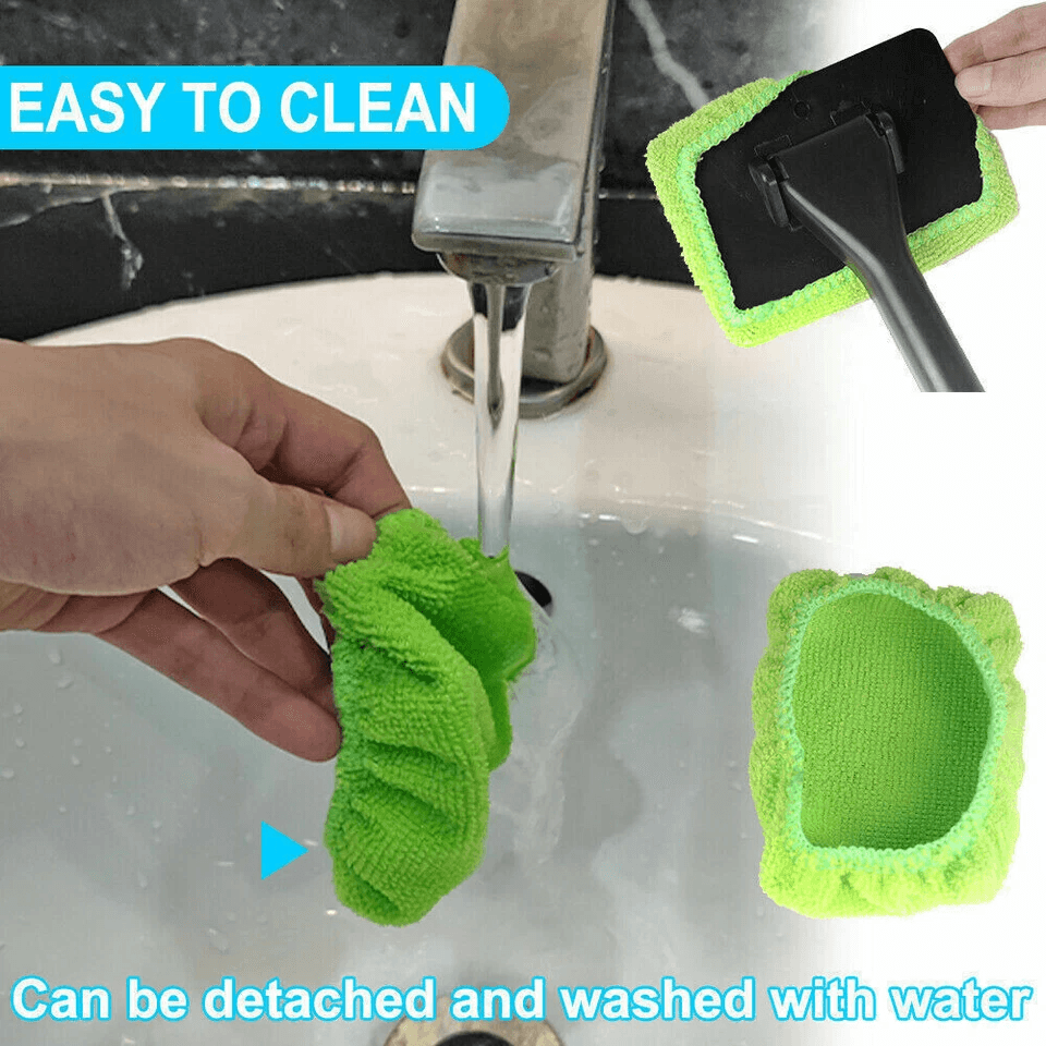 3 Pack Window Windshield Cleaning Tool Microfiber Car Wiper Cleaner With Long Handle Glass Brush Fo 2