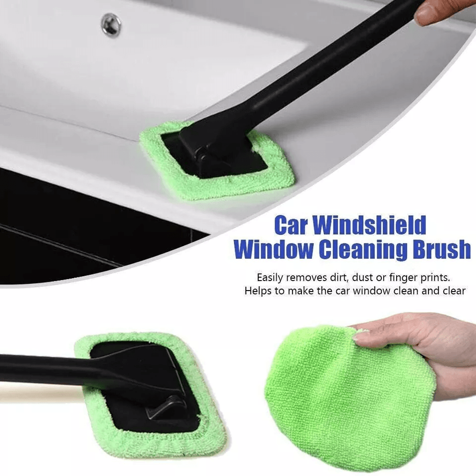 3 Pack Window Windshield Cleaning Tool Microfiber Car Wiper Cleaner With Long Handle Glass Brush Fo 6