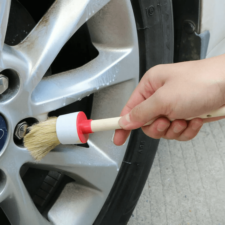 Car Detailing Brush Kit Boar Hair Auto Interior Exterior Wheel Cleaning Set 2