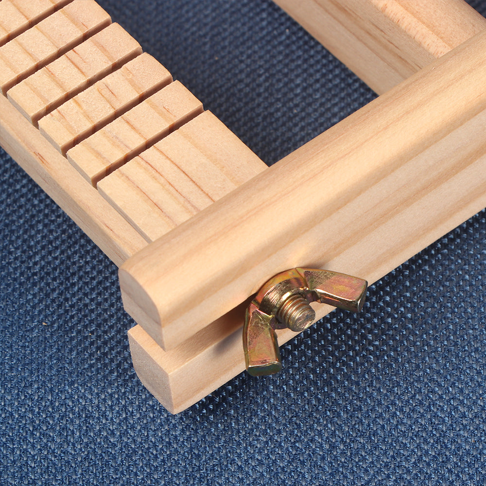 Handmade Weaving Loom Kit Wooden Frame Loom with Heddle Bar for Tapestry DIY Crafts and Beginner