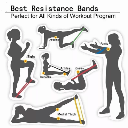 Set Of Resistance Bands Workout Loop For Fitness CrossFit Yoga  Pilates 1