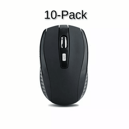 10x Wireless Optical USB Mouse Pack  24GHz Black Mice For Laptop  PC Adjustable DPI Plug  Play 1