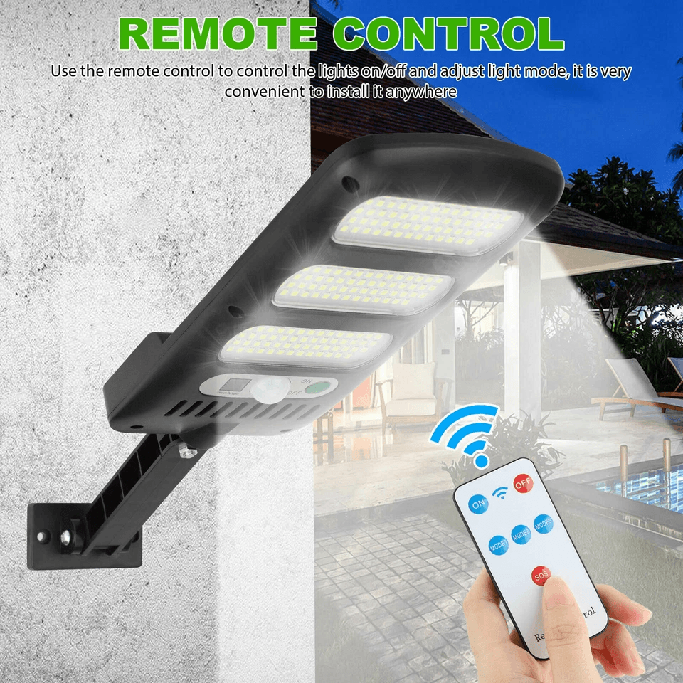 LED Solar Wall Light Outdoor Street Lamp With PIR Motion Sensor  Remote Waterproof  EnergySaving 3