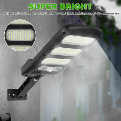LED Solar Wall Light, Outdoor Street Lamp with PIR Motion Sensor & Remote, Waterproof & Energy-Saving