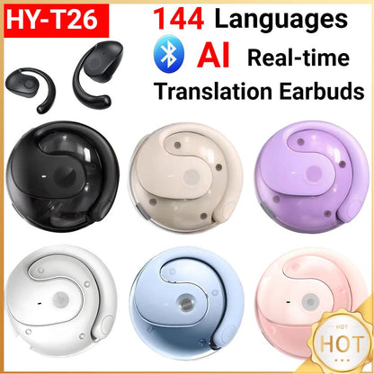AIPowered RealTime Translation Earphones Bluetooth Wireless 144 Languages Travel  Business Translat 2