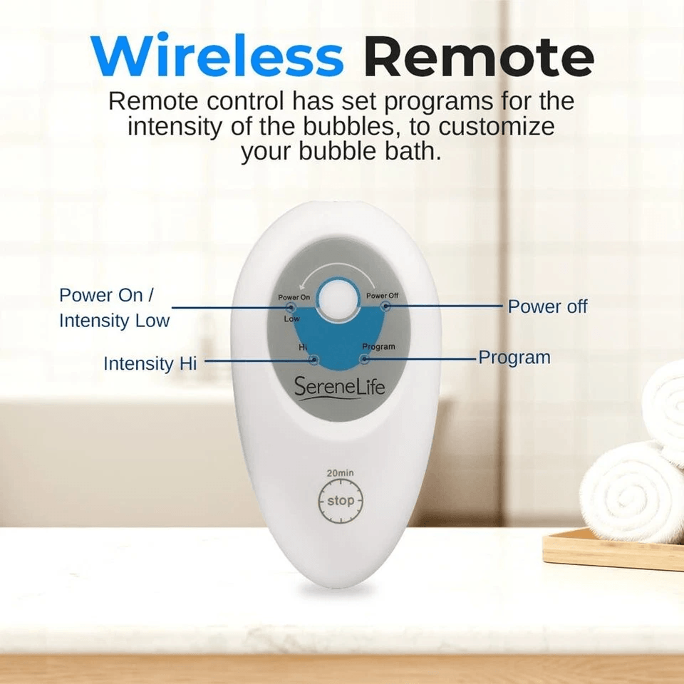Thermal Spa Bubble Bath Massager Portable NonSlip Waterproof Mat With Motorized Air Pump  Remote Co 3