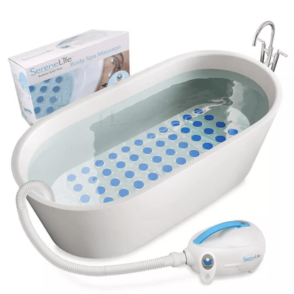Thermal Spa Bubble Bath Massager, Portable Non-Slip Waterproof Mat with Motorized Air Pump & Remote Control