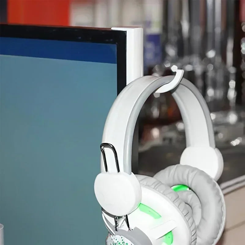 Headphone Headset Hanger StickOn Wall Hook  Monitor Earphone Stand Secure DamageFree Storage 1