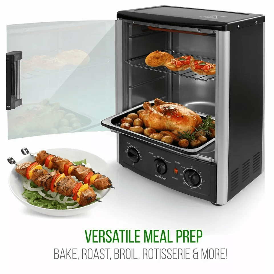 Nutrichef Vertical Countertop Rotisserie Oven Upgraded MultiFunction Kitchen Oven For Grilling Roas 4