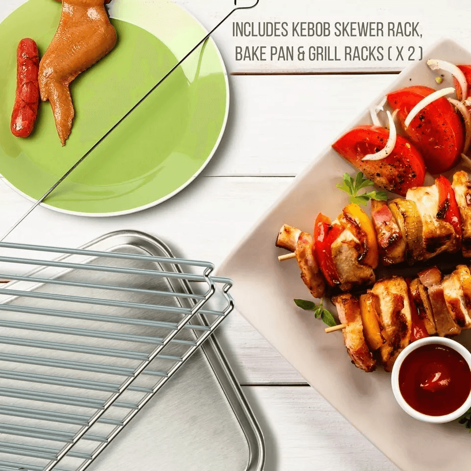 Nutrichef Vertical Countertop Rotisserie Oven Upgraded MultiFunction Kitchen Oven For Grilling Roas 5