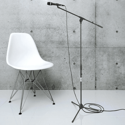 Height Adjustable Pyle Tripod Microphone Stand w/ Extending Boom, Ideal for Studio Recording, Live Performance & Stream
