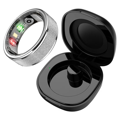 Fitness Smart Ring Sleep Tracker 5ATM Waterproof MultiSport Modes Includes Charging Case Unise