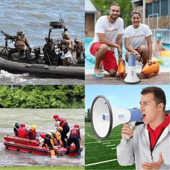 Pyle Megaphone With Record  Rechargeable Battery Handheld PA Loudspeaker For Events Sports Emergenc 3