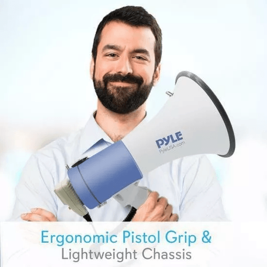 Pyle Megaphone With Record  Rechargeable Battery Handheld PA Loudspeaker For Events Sports Emergenc 6