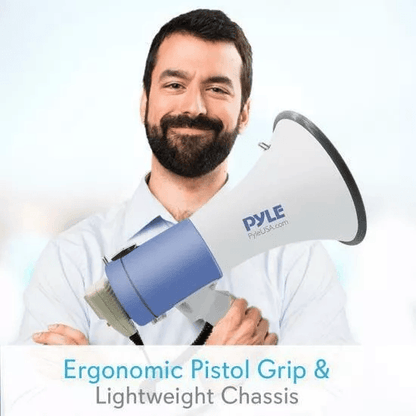 Pyle Megaphone With Record  Rechargeable Battery Handheld PA Loudspeaker For Events Sports Emergenc 6