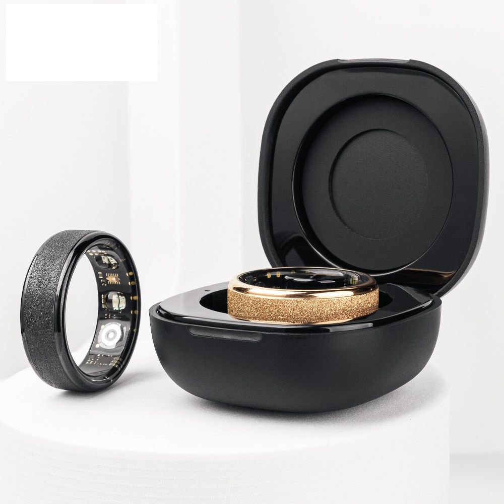 Fitness Smart Ring Sleep Tracker 5ATM Waterproof MultiSport Modes Includes Charging Case Unise