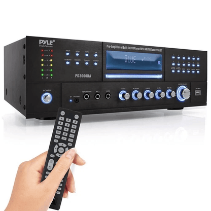 Bluetooth Channel Stereo Receiver Amplifier With CD DVD Player USBSD AMFM Subwoofer Out  Home Theat 5