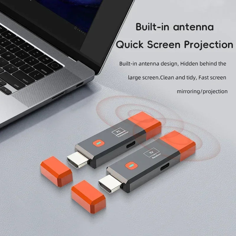 Wireless HDMI Video Dongle Adapter Transmitter  Receiver Kit for PC Camera Laptop to TV Project