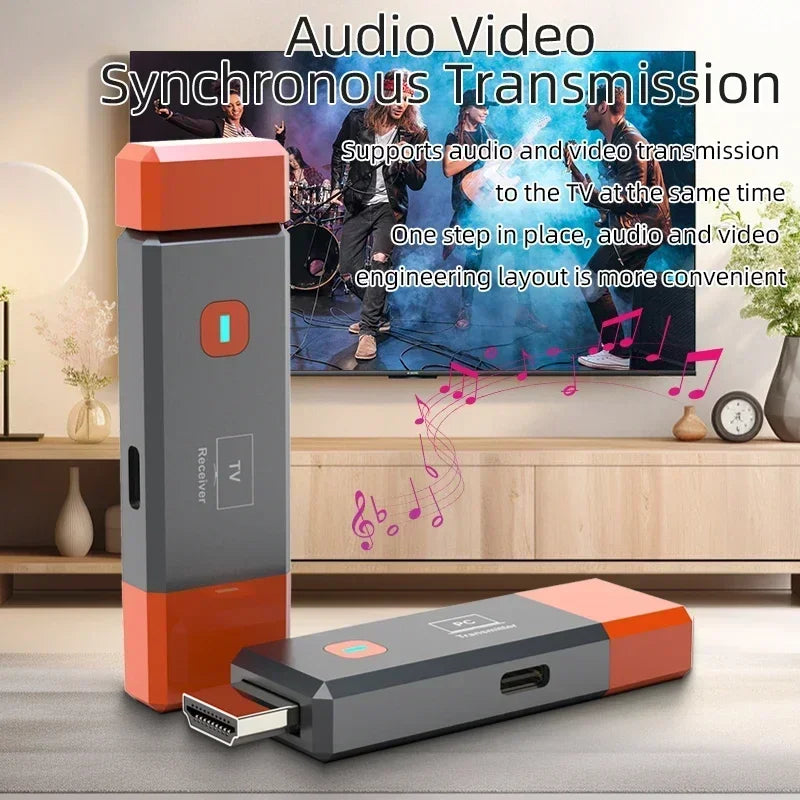 Wireless HDMI Video Dongle Adapter Transmitter  Receiver Kit for PC Camera Laptop to TV Project