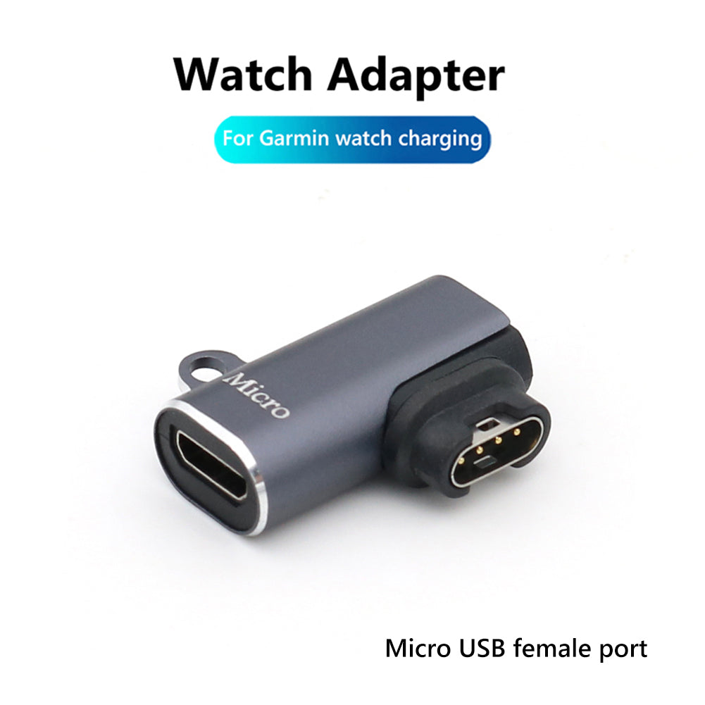Garmin Watch Charger Adapter Portable USB Charging Converter With Type CMicro USB For Fenix 765 Ins 11