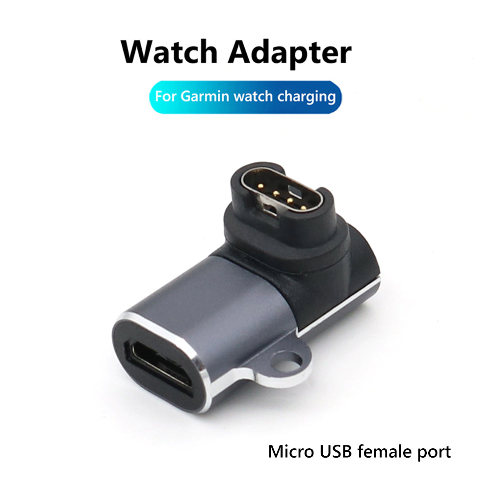Garmin Watch Charger Adapter Portable USB Charging Converter With Type CMicro USB For Fenix 765 Ins 12