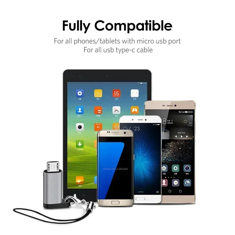 Micro To Mini USB Female Converters USB C Adapter For IPhone 1413 Xiaomi Samsung  Lightning Male Ch 4